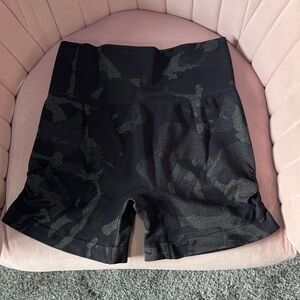 Women's Black Camouflage Shorts
